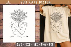 Self Care Floral Growth Wildflower SVG PNG