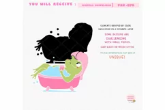 Self Care Frog SVG Retro Frog in Bathtub Png Product Image 5