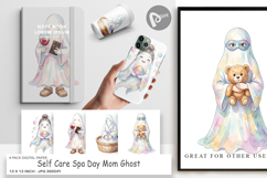 Spa Day Mom Ghost Digital Paper Product Image 1