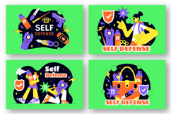 8 Self Defense Vector Illustration Product Image 3