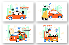 10 Self Driving Car Technology Illustration Product Image 2