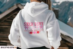 Self Love Club Valentine’s Day SVG PNG T-shirt Design Product Image 3