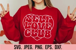 Self Love Club SVG - Retro Valentine's Day SVG - Self Love Product Image 4