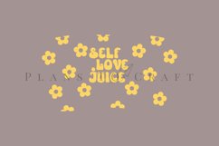 Self Love Juice Daisy starbucks 16oz hot cup wrap svg presized template for tumbler grande suitable for Cricut &amp; Silhouette.