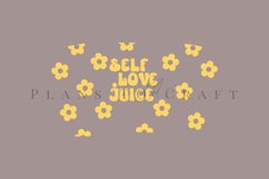 Self Love Juice Daisy starbucks 16oz hot cup wrap svg presized template for tumbler grande suitable for Cricut &amp; Silhouette.