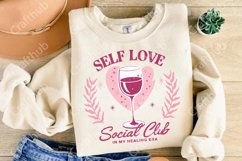 Self Love Social Club PNG, Retro Valentine Self Love Club Product Image 3