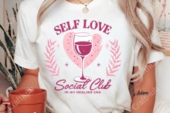 Self Love Social Club PNG, Retro Valentine Self Love Club Product Image 2