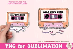 Self Love Song Png, 90s Cassette Sticker Png Product Image 1
