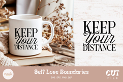 Trendy motivational self love sayings being used as a empowerment mug print