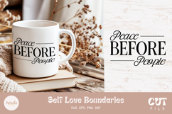 Trendy Motivational self love sayings cut file being used as a trendy mug print