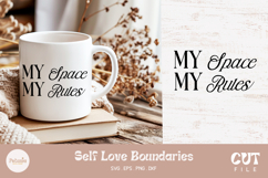 Trendy motivational self love sayings being used as a empowerment mug print