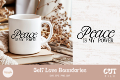 Trendy motivational self love sayings being used as a empowerment mug print