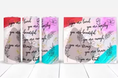 Daily Affirmation Tumbler Sublimation I Self Love 20 Oz Tumbler PNG I Mental Health Tumbler Sublimation