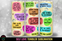 Daily Affirmation Tumbler Sublimation I Self Love 20 Oz Tumbler PNG I Mental Health Tumbler Sublimation