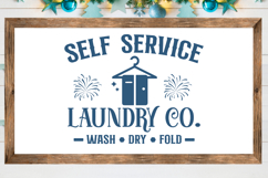 Self service laundry co. wash SVG, Vintage Laundry Si Product Image 1