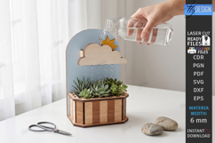 Self Watering Cloud Planter Laser Cut Bundle | Garden Decor Product Image 7
