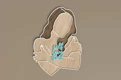Love Laser Cut File - Woman Silhouette 'Self Love First' Product Image 1
