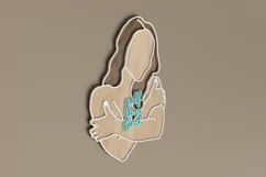 Love Laser Cut File - Woman Silhouette 'Self Love First' Product Image 2