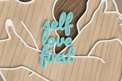 Love Laser Cut File - Woman Silhouette 'Self Love First' Product Image 3