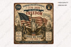 Semiquincentennial 1776-2026 Freedom Poster PNG Product Image 1