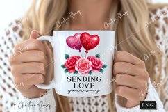 Sending Love Valentines Quote PNG | Valentines Day PNG Product Image 2