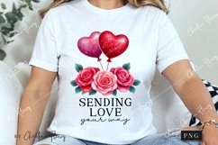 Sending Love Valentines Quote PNG | Valentines Day PNG Product Image 3