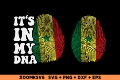 It's in my DNA Senegal Flag Fingerprint Sublimation PNG, SVG Product Image 1