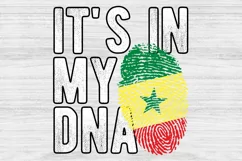 It's in my DNA Senegal Flag Fingerprint PNG Sublimation Product Image 1