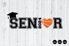 Senior 2024 Basketball SVG, Senior class of 2024 SVG Product Image 1