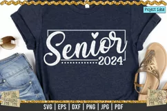 Senior 2024 is a professional design that is ready to be cut with all major cutting machines. Sublimation, iron-on transfer and printing file formats also included.