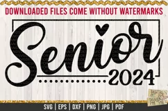 Senior 2024 is a professional design that is ready to be cut with all major cutting machines. Sublimation, iron-on transfer and printing file formats also included.