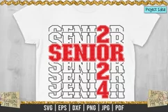 Stacked Senior 2024 is a professional design that is ready to be cut with all major cutting machines. Sublimation, iron-on transfer and printing file formats also included.