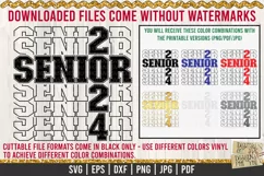 Stacked Senior 2024 is a professional design that is ready to be cut with all major cutting machines. Sublimation, iron-on transfer and printing file formats also included.