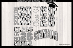 Senior 2026 Sublimation PNG Design|Class of 2026|Graduation Product Image 1