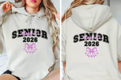 Senior Class of 2026 SVG File with Bow | 2026 Graduation SVG Product Image 3