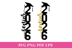 Senior 2026 Cake Topper SVG Cut File Product Image 1