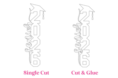 Senior 2026 Cake Topper SVG Cut File Product Image 2