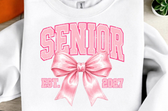 Senior 2027 SVG, Coquette Bow Graduation Png Design Product Image 1
