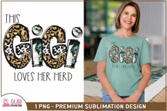 This GiGi Loves Her Herd sublimation, GiGi png, Grandma png Product Image 1