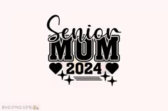 Cheerleader, Senior Cheer Mom 2024 SVG T-shirt Design Product Image 1