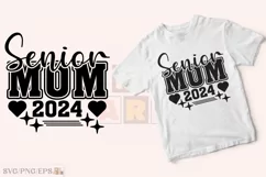 Cheerleader, Senior Cheer Mom 2024 SVG T-shirt Design Product Image 2