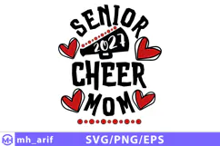 Senior Cheer Mom 2027 SVG Class of 2027 Cheerleader Mom Cut Product Image 1