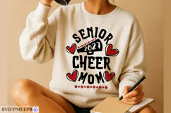Senior Cheer Mom 2027 SVG Class of 2027 Cheerleader Mom Cut Product Image 3