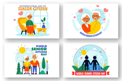 10 World Senior Citizen Day Illustration Product Image 3