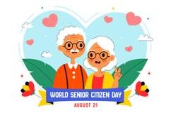 10 World Senior Citizen Day Illustration Product Image 4