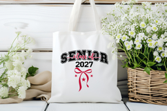 Senior Class of 2027 SVG Cut File with Coquette Bow Product Image 3