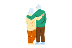 wellness senior couple back vector Product Image 1