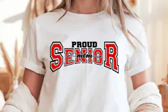 Proud senior mom svg, Fourth year student mom graduation svg Product Image 1