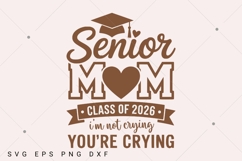 Senior Mom 2026 SVG, Graduation SVG Design,cheer mom,senior Product Image 1