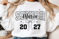 Senior Mom 2027 PNG, Coquette Bow Product Image 2